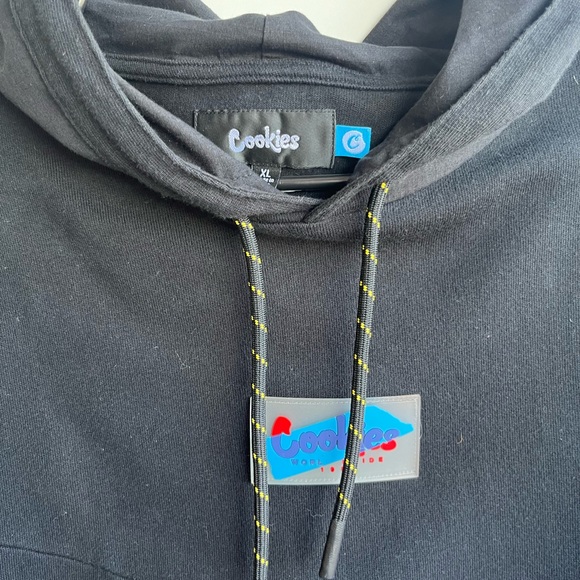 Cookies brand sweater. Size extra large, colorful, patchwork sweater small tear. - Picture 2 of 7